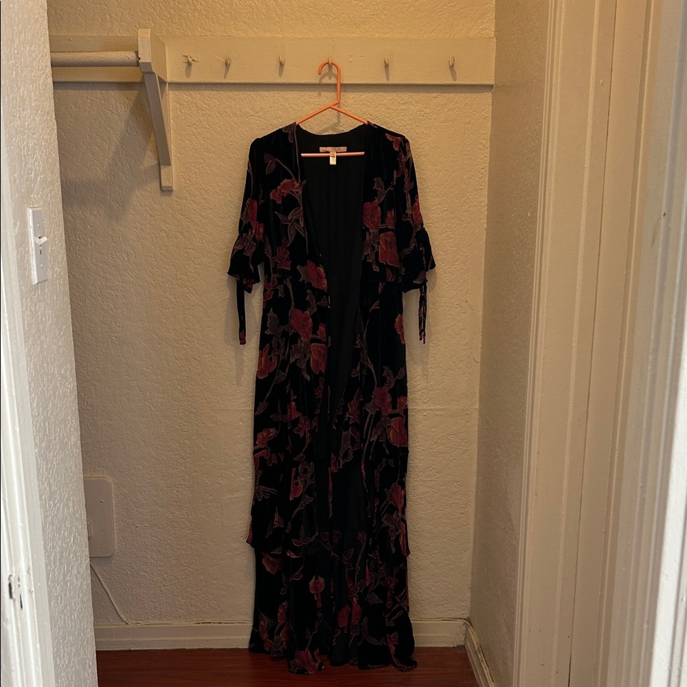 Hutch Black Dress with Pink Floral Design